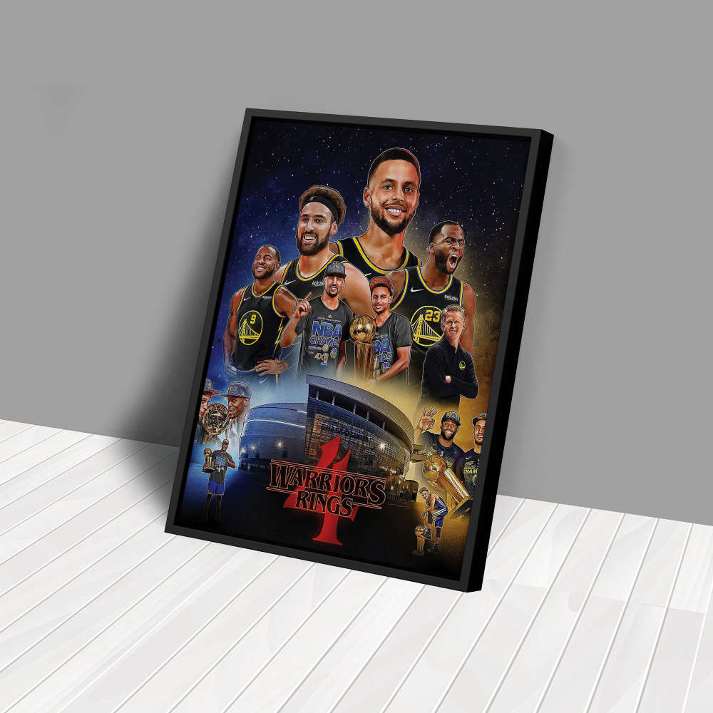 Golden State Warriors Poster 4 Ring NBA Champions