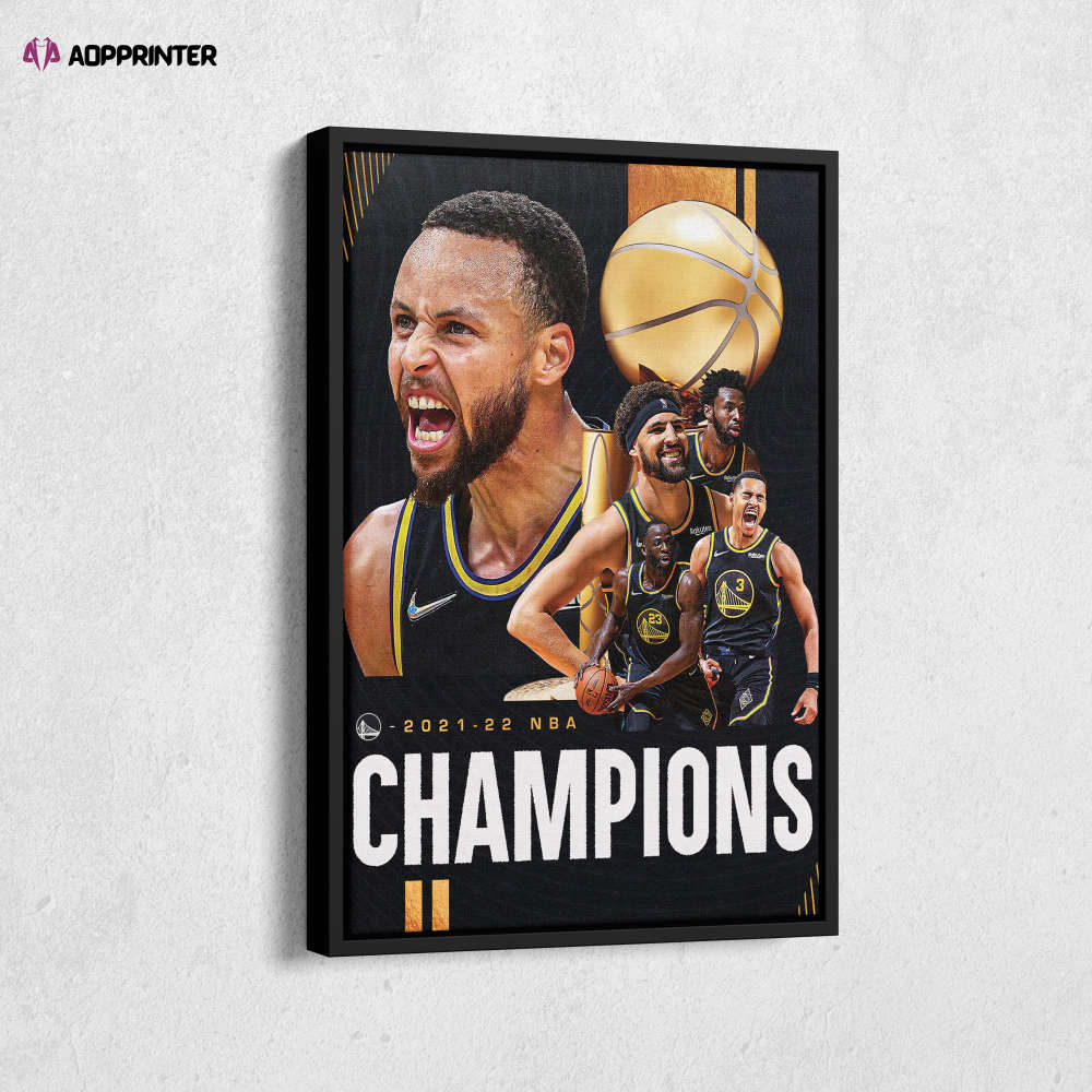 Golden State Warriors Team Poster 2021-2022 NBA Champions