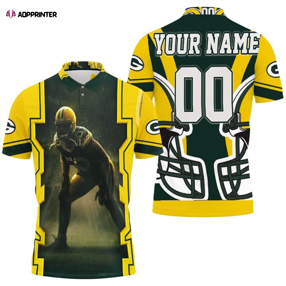 Green Bay Packers A. J. Hawk 50 For Fans Personalized Polo Shirt Gift for Fans Shirt 3d T-shirt