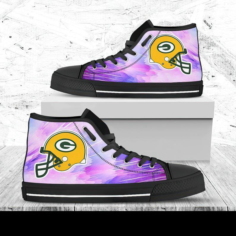 Green Bay Packers Football NFL Custom Canvas High Top Shoes