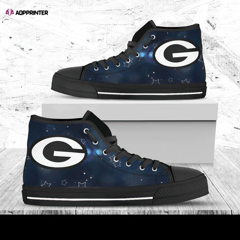 Green Bay Packers Football NFL Custom Canvas High Top Shoes