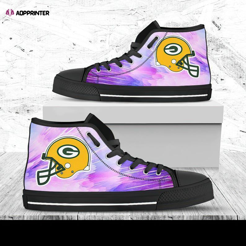 Green Bay Packers Football NFL Custom Canvas High Top Shoes