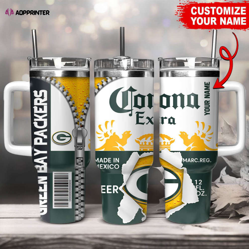 Green Bay Packers NFL Corona Extra Personalized Stanley Tumbler 40Oz Gift for Fans