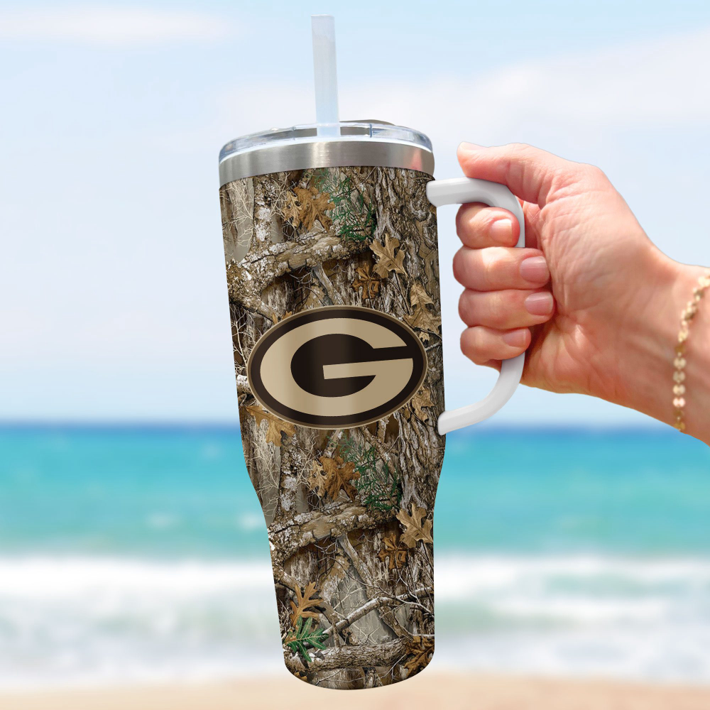 Green Bay Packers NFL Hunting Tumbler Stanley Tumbler 40oz Gift for Fans