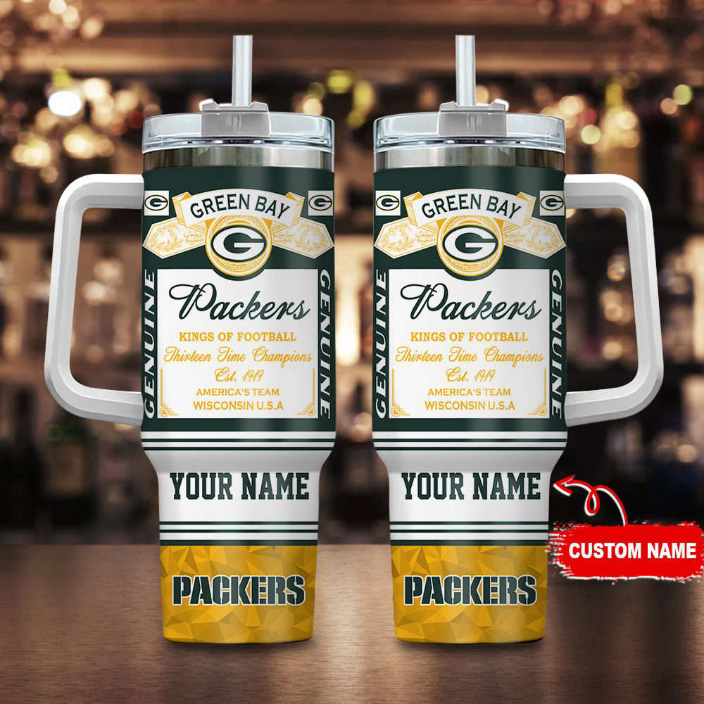 Green Bay Packers NFL Kings of Football Personalized Stanley Tumbler 40Oz Gift for Fans