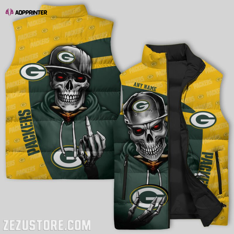 Green Bay Packers NFL Sleeveless Puffer Jacket Custom For Fans Gifts