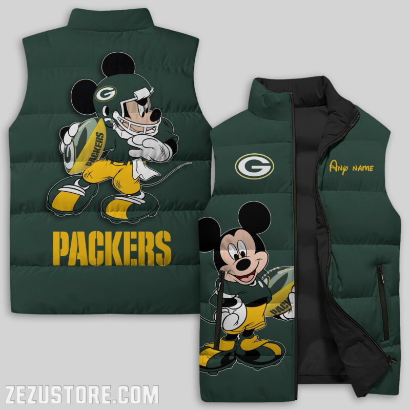 Green Bay Packers NFL Sleeveless Puffer Jacket Custom For Fans Gifts