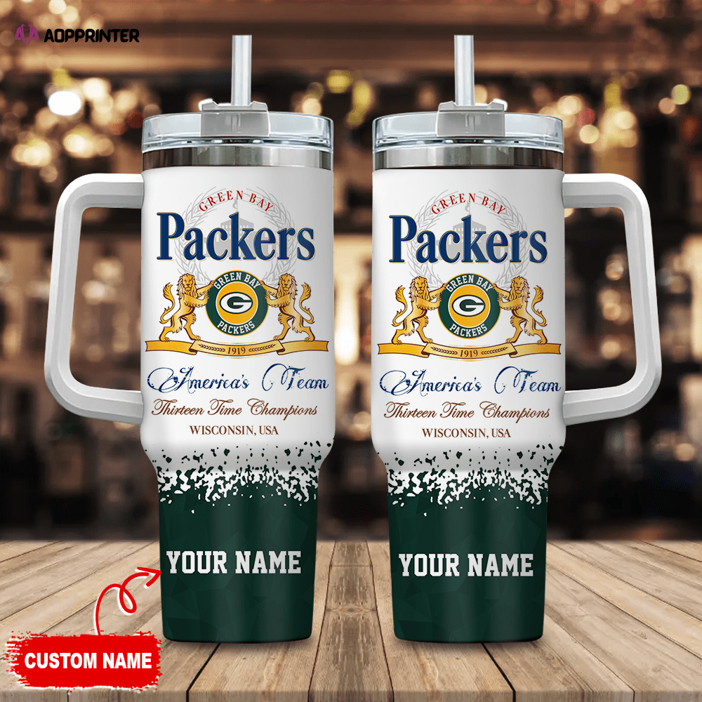 Green Bay Packers Personalized NFL Champions Modelo 40oz Stanley Tumbler Gift for Fans