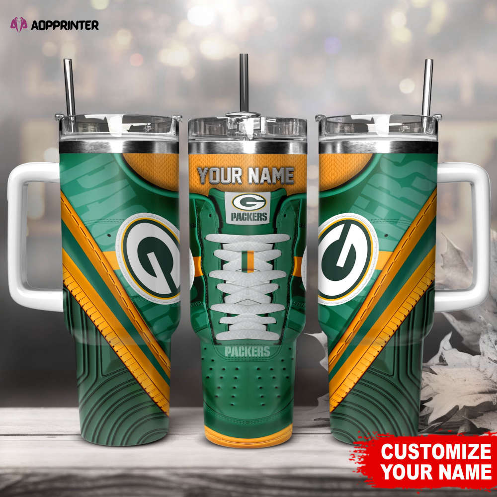 Green Bay Packers Sneaker NFL Personalized Stanley Tumbler 40Oz Gift for Fans