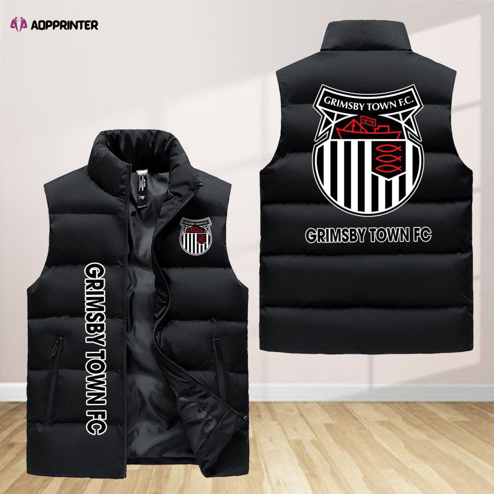 Grimsby Town Sleeveless Puffer Jacket Custom For Fans Gifts