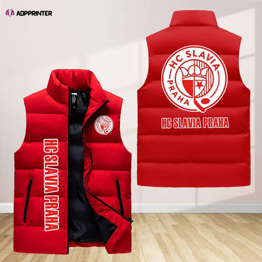 Hc Slavia Praha Sleeveless Puffer Jacket Custom For Fans Gifts