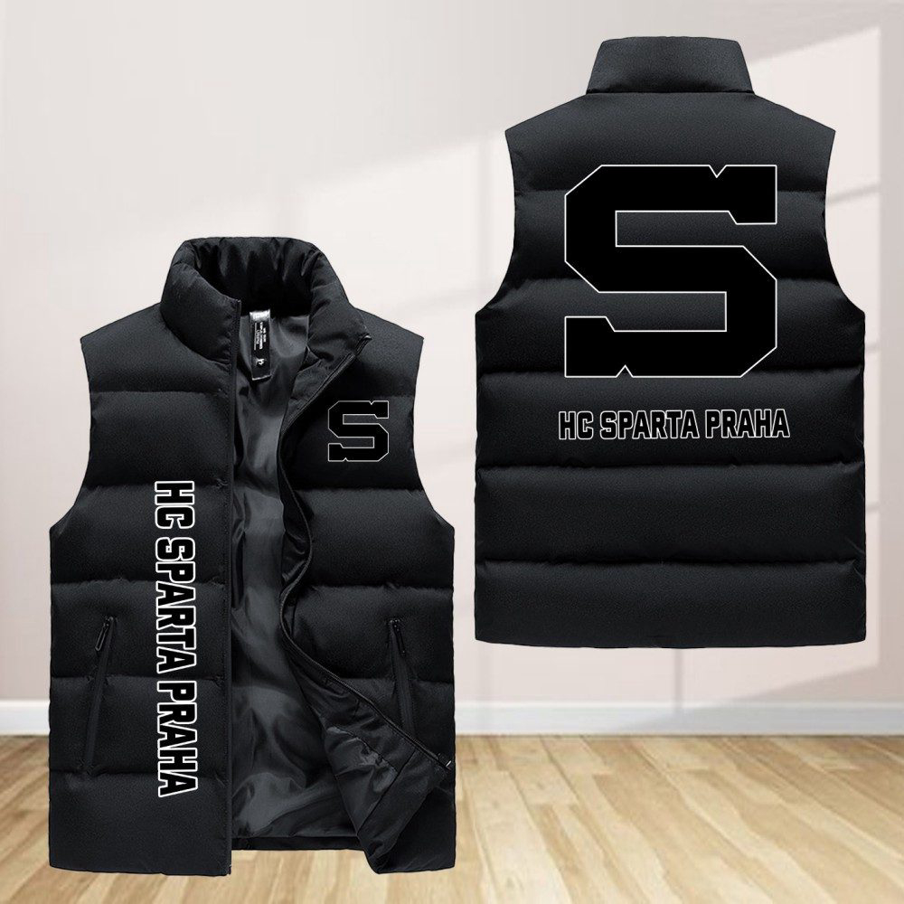 Hc Sparta Praha Sleeveless Puffer Jacket Custom For Fans Gifts