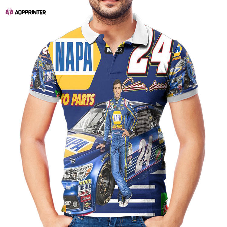 Hendrick Motorsports Chase Elliott7 3D Gift for Fans Polo Shirt