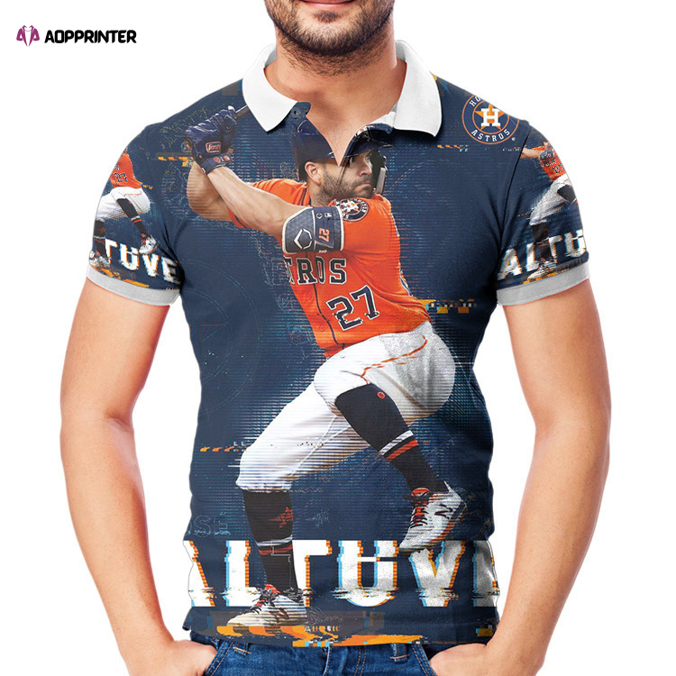 Houston Astros Jose Altuve 27 v5 3D Gift for Fans Polo Shirt