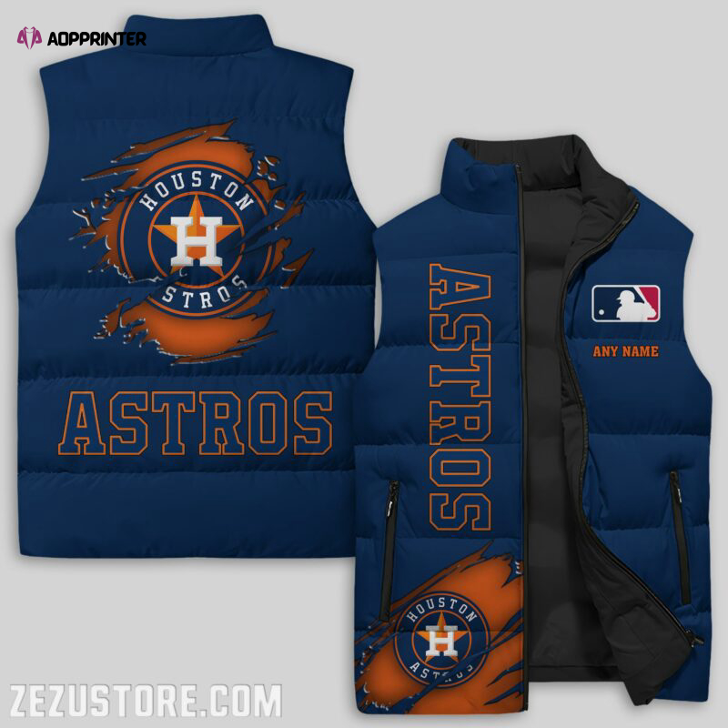 Houston Astros MLB Sleeveless Puffer Jacket Custom For Fans Gifts