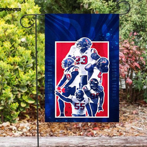 Houston Texans All Players4 Double Sided Printing   Garden Flag Home Decor Gifts