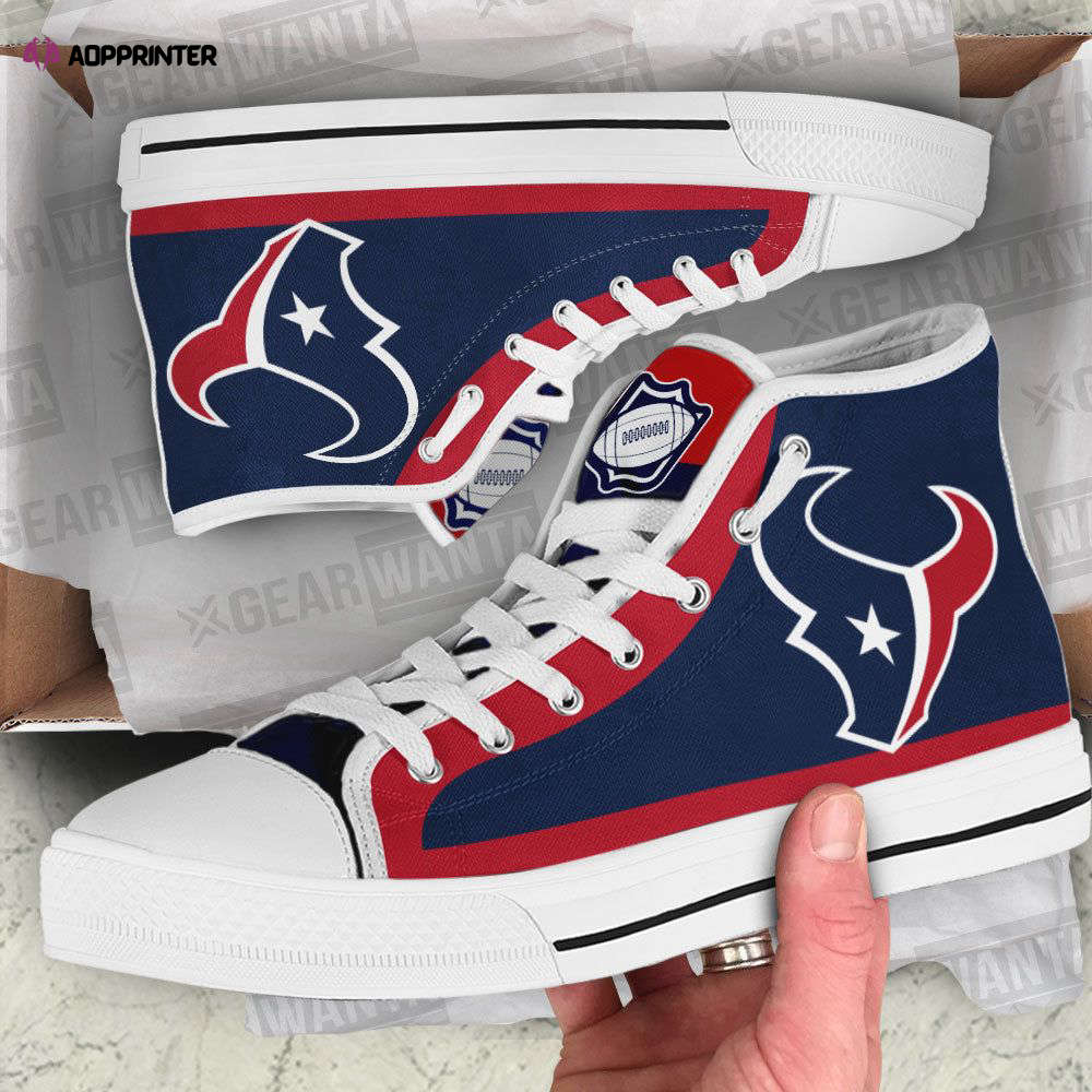 Houston Texans High Top Canvas Shoes Custom For Fans