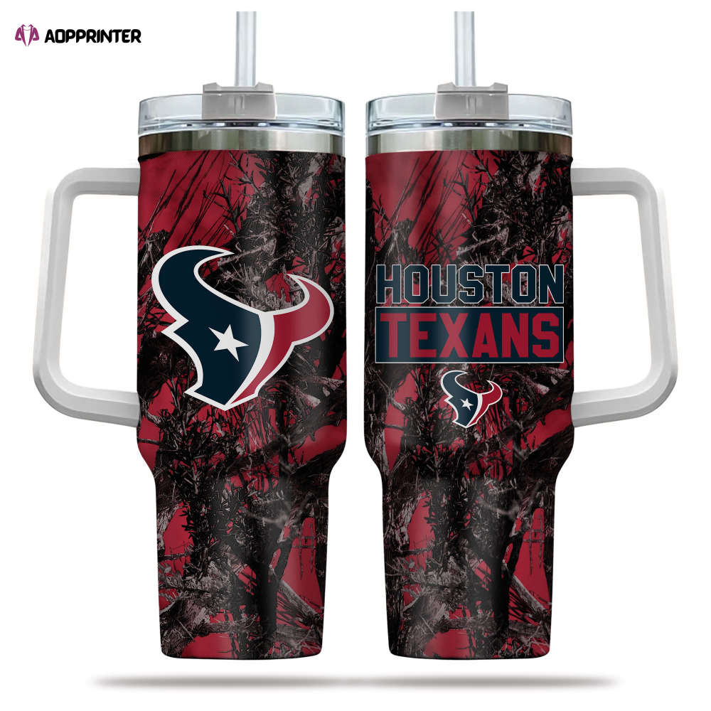 Houston Texans NFL Hunting Personalized Stanley Tumbler 40oz Gift for Fans