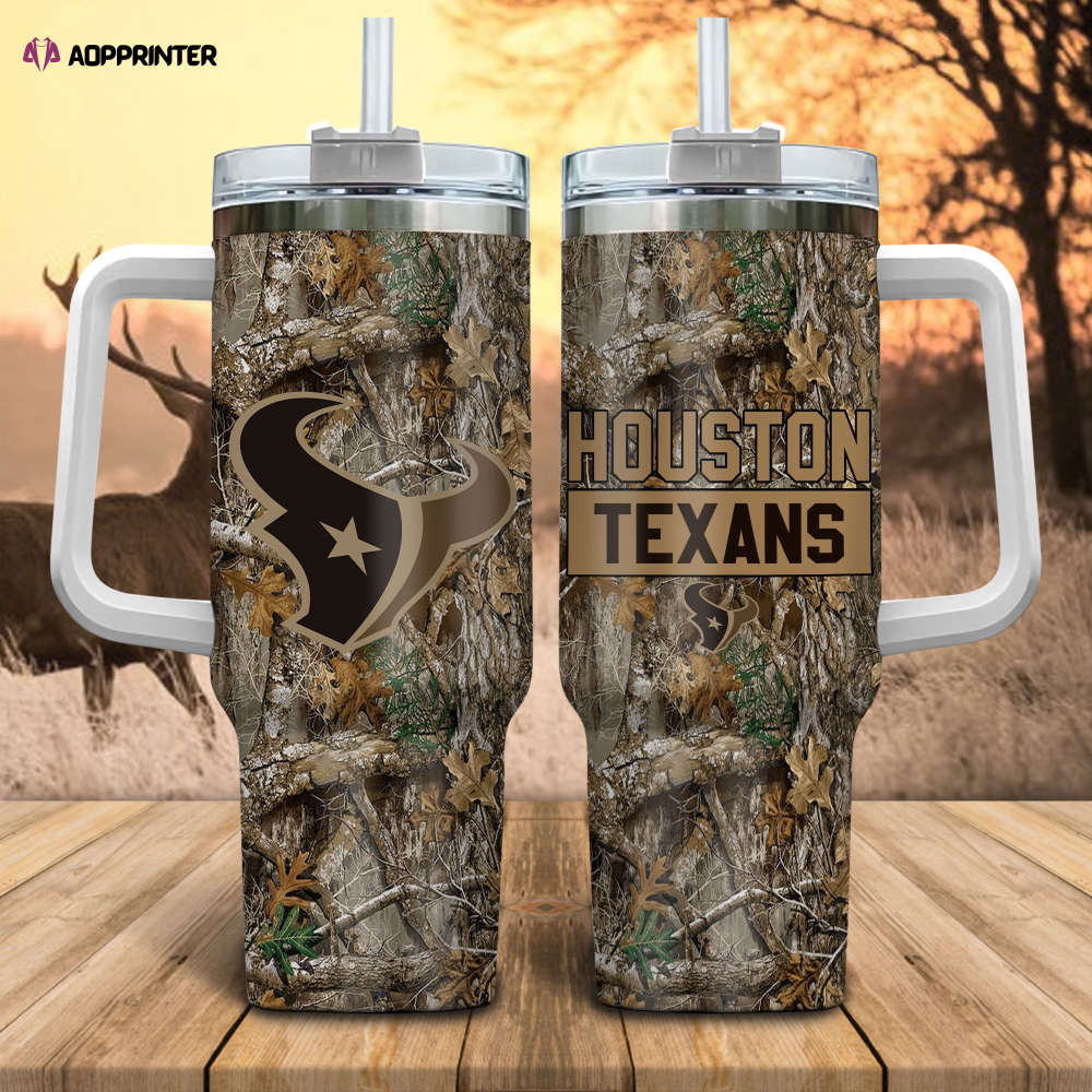 Houston Texans NFL Hunting Tumbler Stanley Tumbler 40oz Gift for Fans