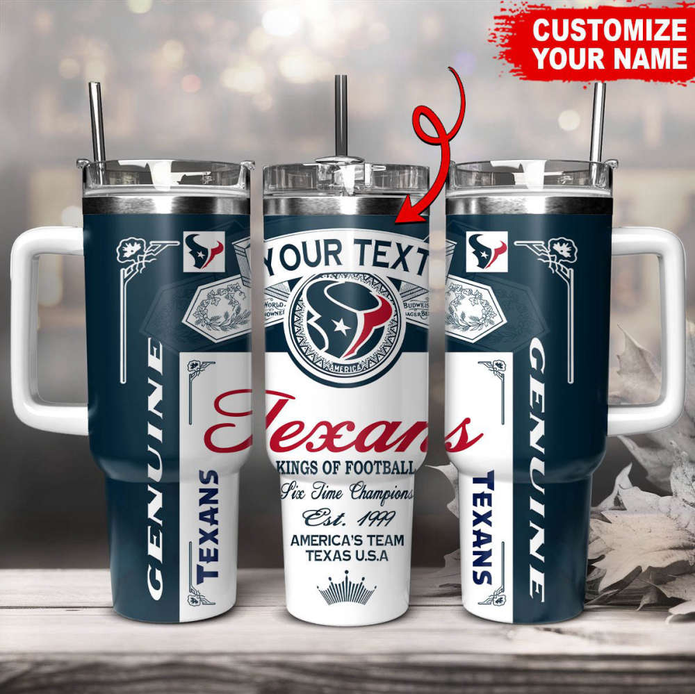 Houston Texans NFL Kings Of Football Custom Your Text Stanley Tumbler 40Oz Gift for Fans