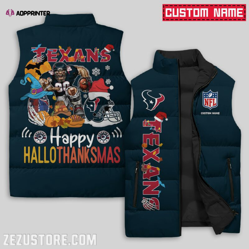 Houston Texans NFL Sleeveless Puffer Jacket Custom For Fans Gifts