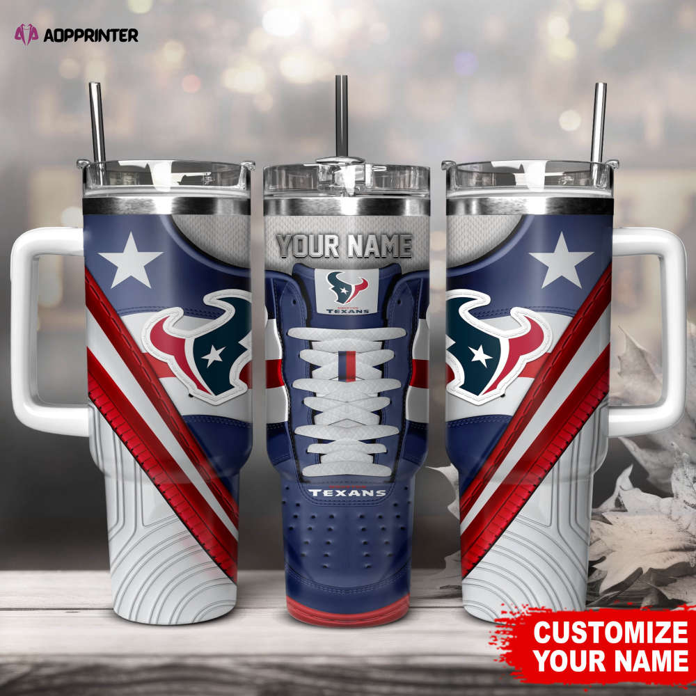 Houston Texans Sneaker NFL Personalized Stanley Tumbler 40Oz Gift for Fans