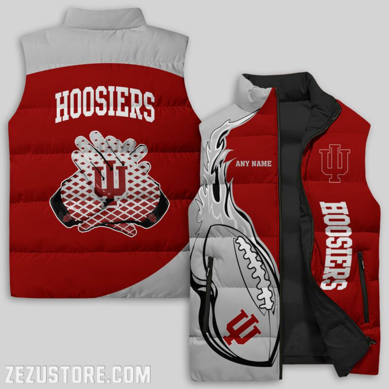 Indiana Hoosiers NCAA Sleeveless Puffer Jacket Custom For Fans Gifts