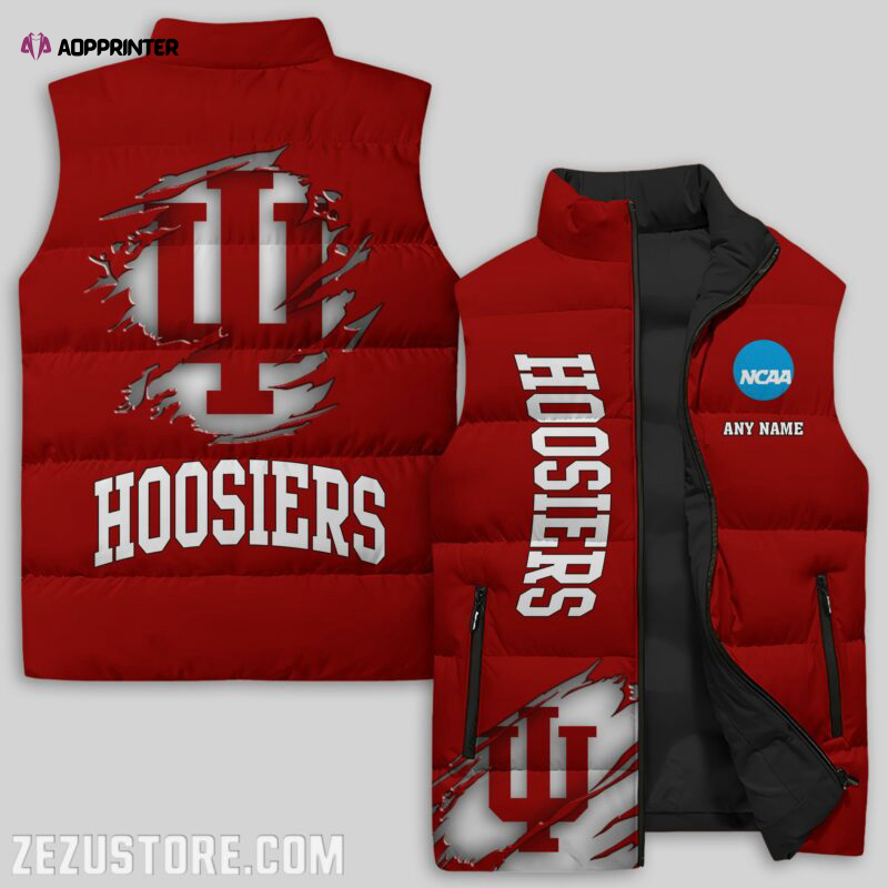 Indiana Hoosiers NCAA Sleeveless Puffer Jacket Custom For Fans Gifts