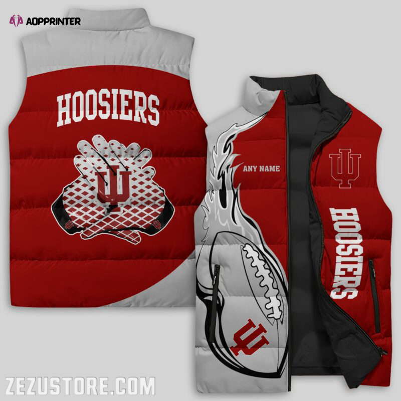 Indiana Hoosiers NCAA Sleeveless Puffer Jacket Custom For Fans Gifts