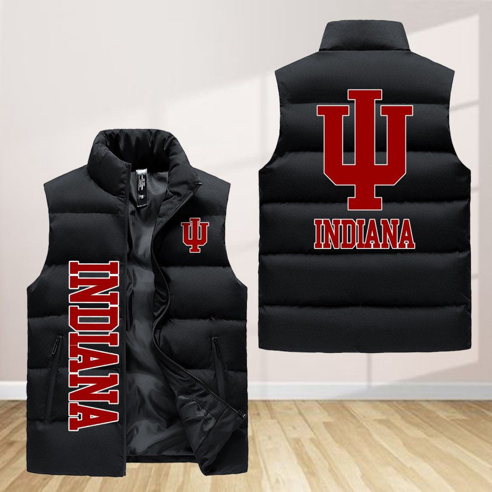 Indiana Hoosiers Sleeveless Puffer Jacket Custom For Fans Gifts