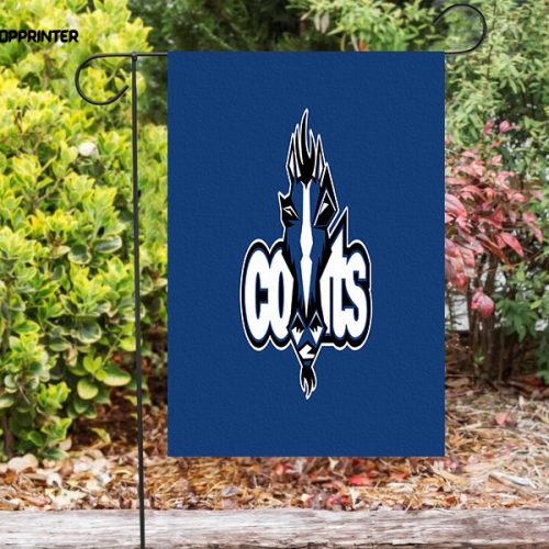 Indianapolis Colts Horse Blue Double Sided Printing   Garden Flag Home Decor Gifts