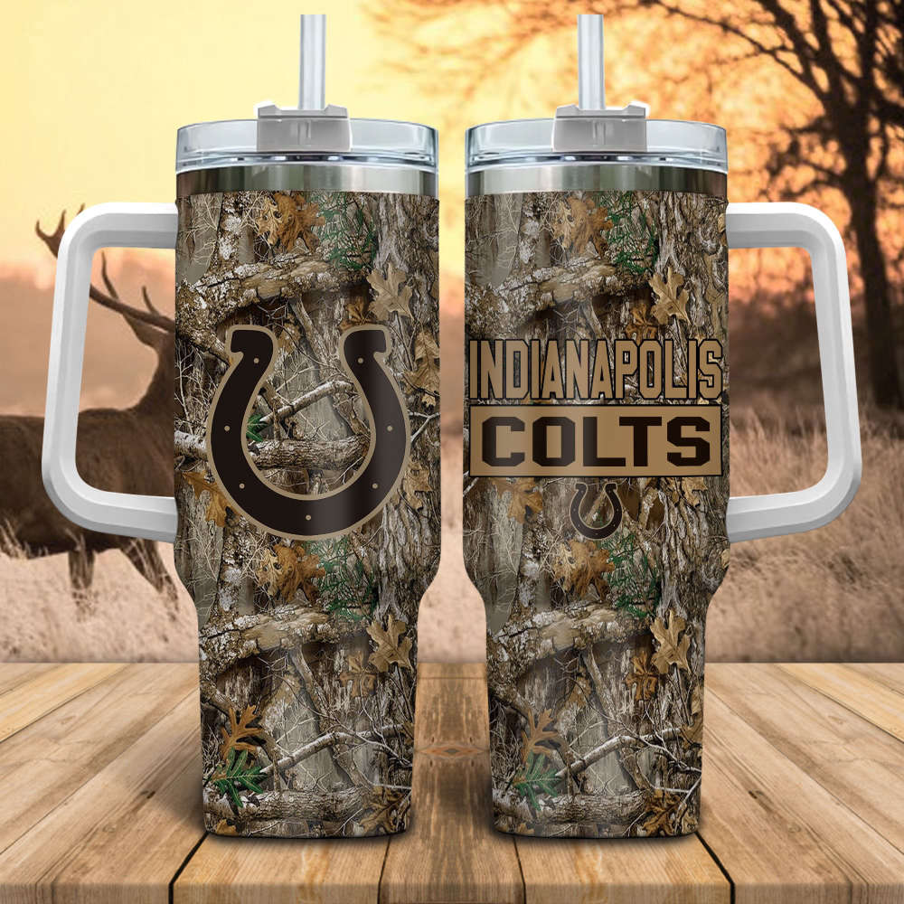 Indianapolis Colts NFL Hunting Tumbler Stanley Tumbler 40oz Gift for Fans