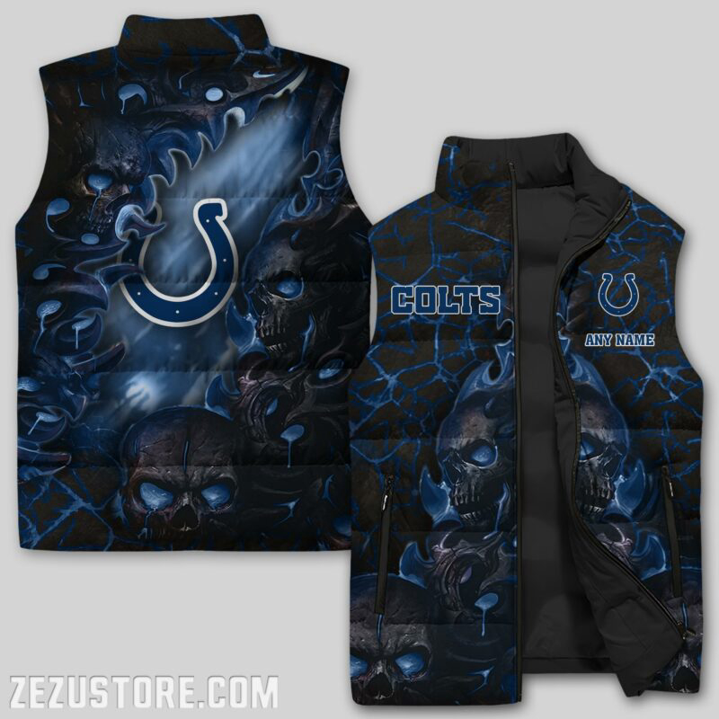 Indianapolis Colts NFL Sleeveless Puffer Jacket Custom For Fans Gifts