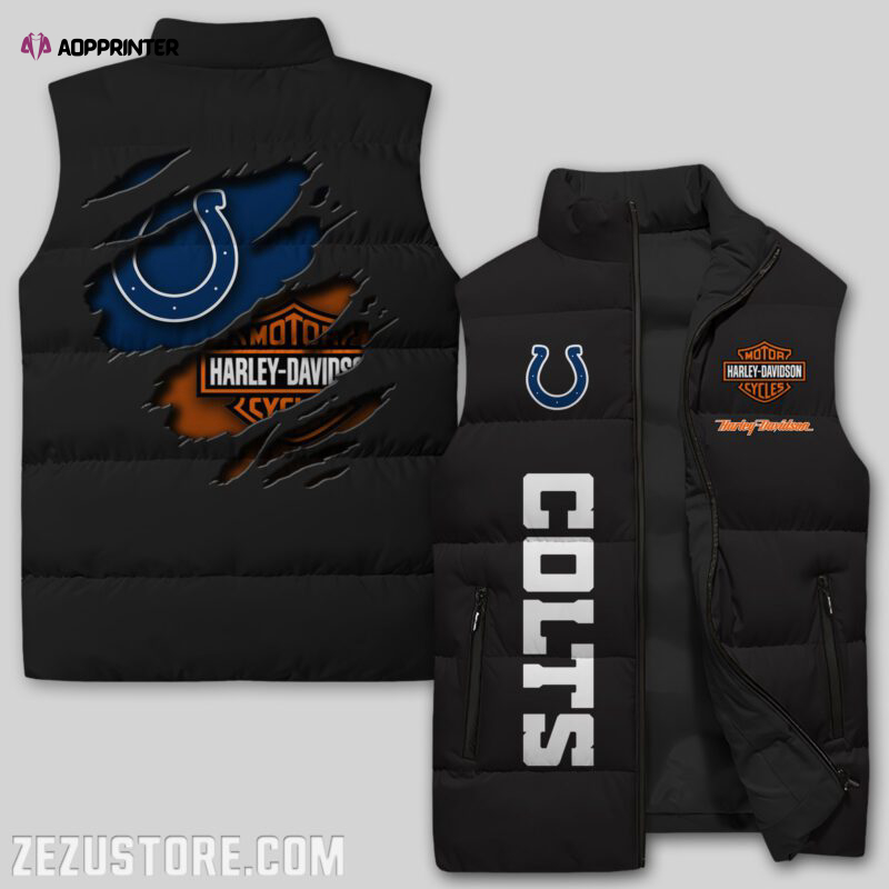 Indianapolis Colts NFL Sleeveless Puffer Jacket Custom For Fans Gifts