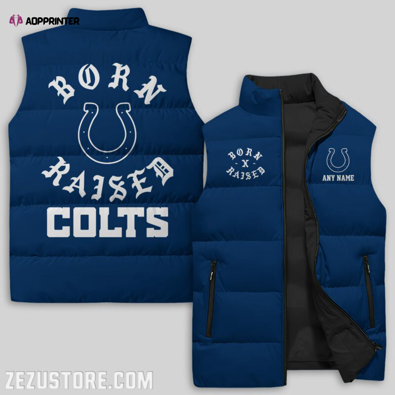 Indianapolis Colts NFL Sleeveless Puffer Jacket Custom For Fans Gifts