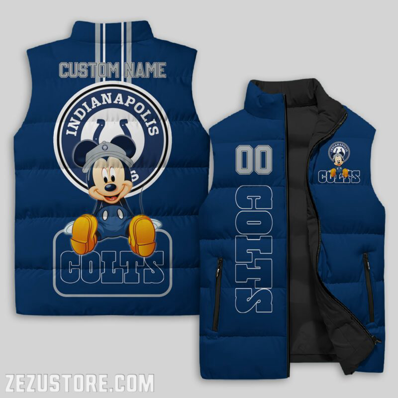 Indianapolis Colts NFL Sleeveless Puffer Jacket Custom For Fans Gifts