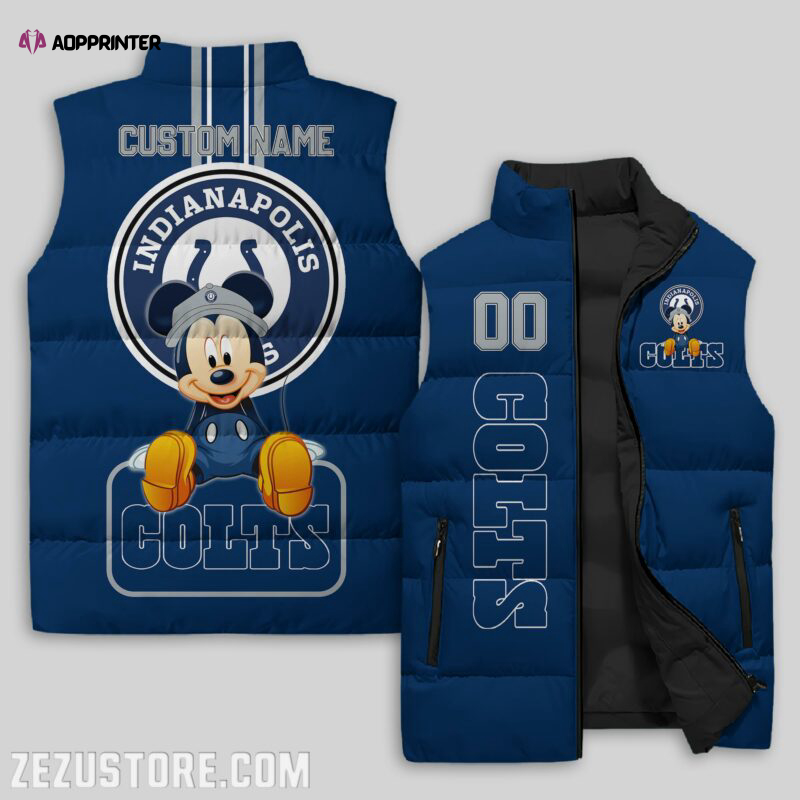 Indianapolis Colts NFL Sleeveless Puffer Jacket Custom For Fans Gifts