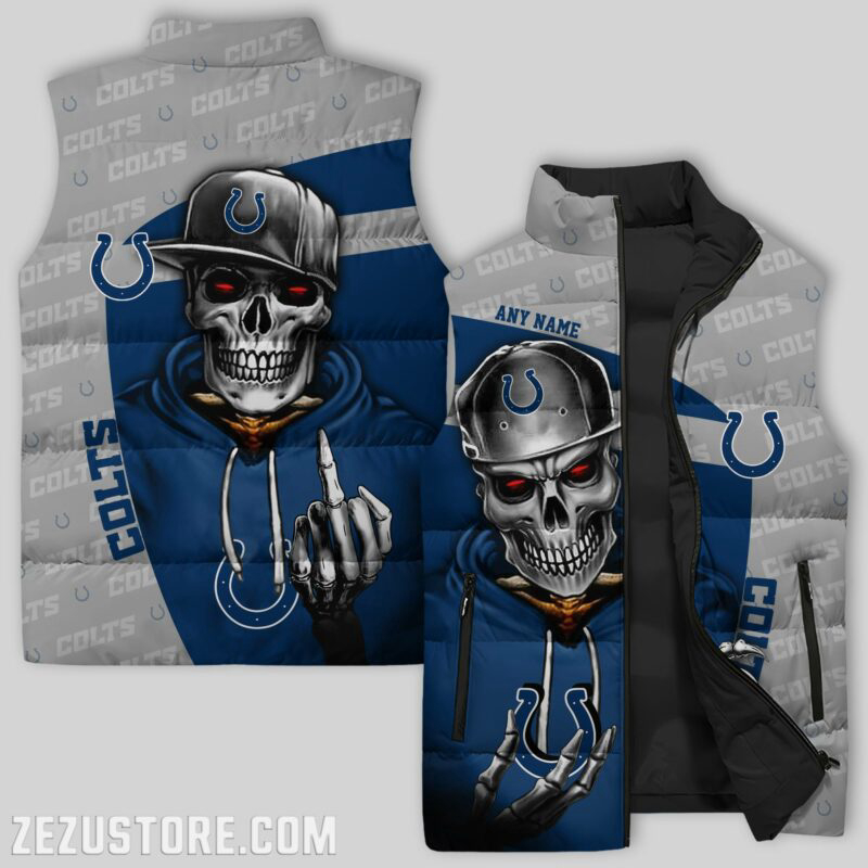 Indianapolis Colts NFL Sleeveless Puffer Jacket Custom For Fans Gifts