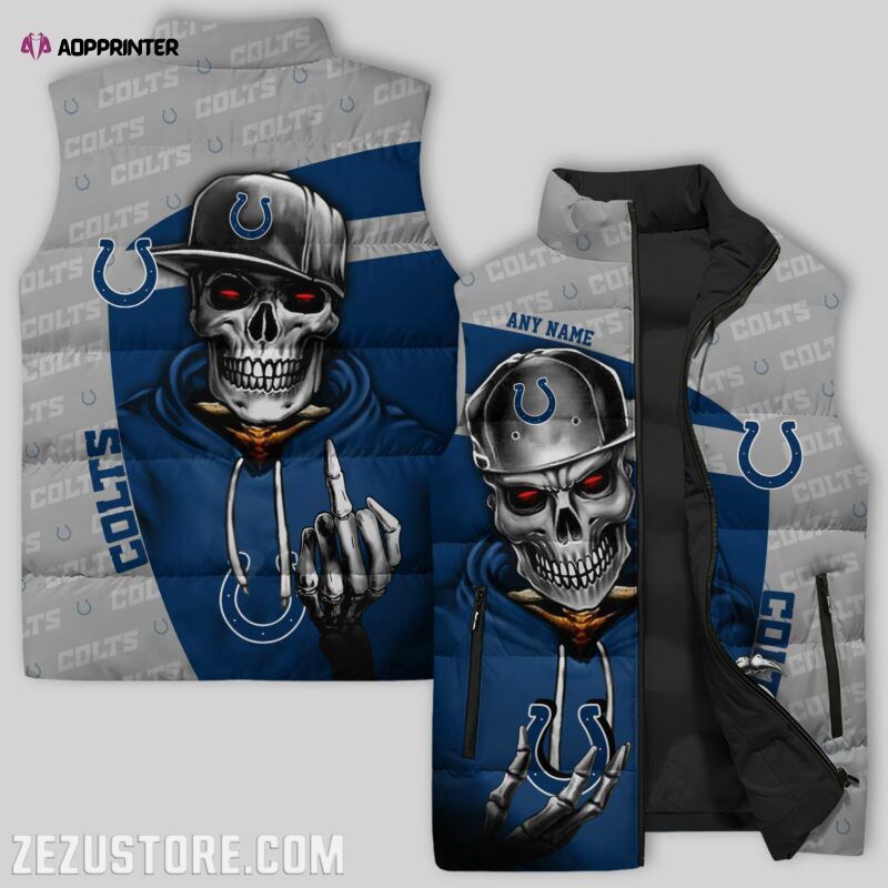 Indianapolis Colts NFL Sleeveless Puffer Jacket Custom For Fans Gifts