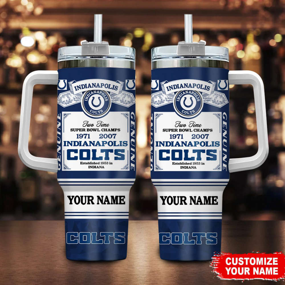 Indianapolis Colts NFL Super Bowl Champs Pride Personalized Stanley Tumbler 40Oz Gift for Fans