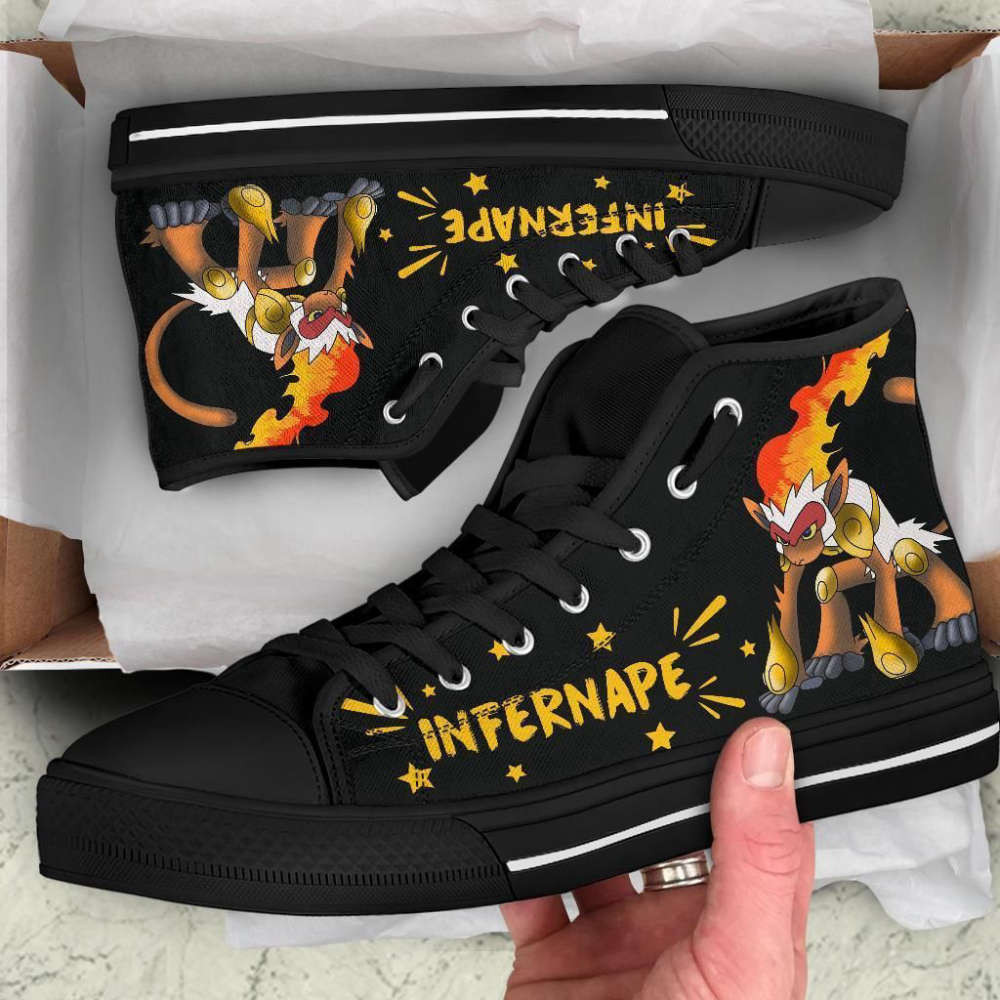 Infernape High Top Shoes Custom For Fans Pokemon