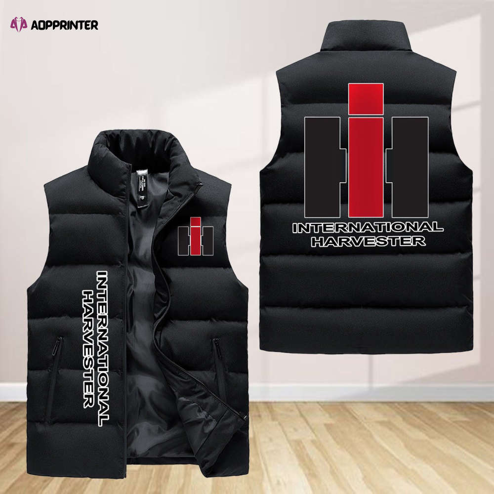 International Harvester Sleeveless Puffer Jacket Custom For Fans Gifts