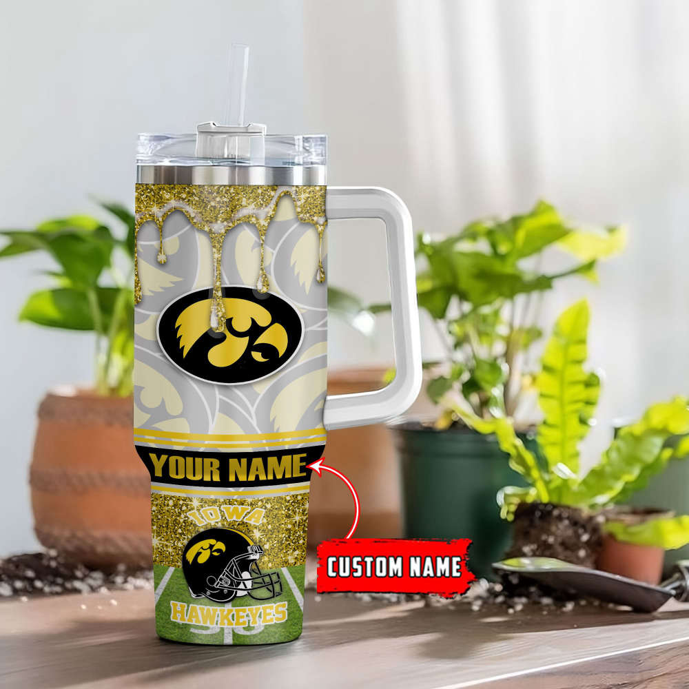 Iowa Hawkeyes NCAA Personalized Stanley Tumbler 40oz Gift for Fans