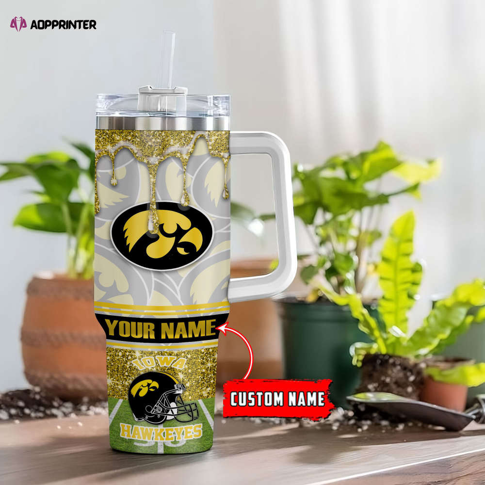 Iowa Hawkeyes NCAA Personalized Stanley Tumbler 40oz Gift for Fans