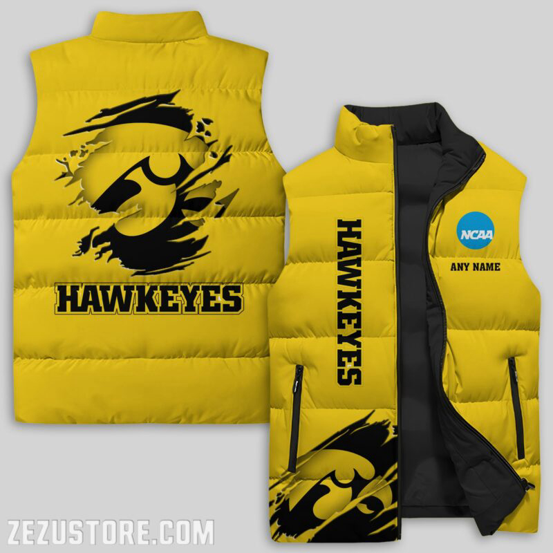 Iowa Hawkeyes NCAA Sleeveless Puffer Jacket Custom For Fans Gifts