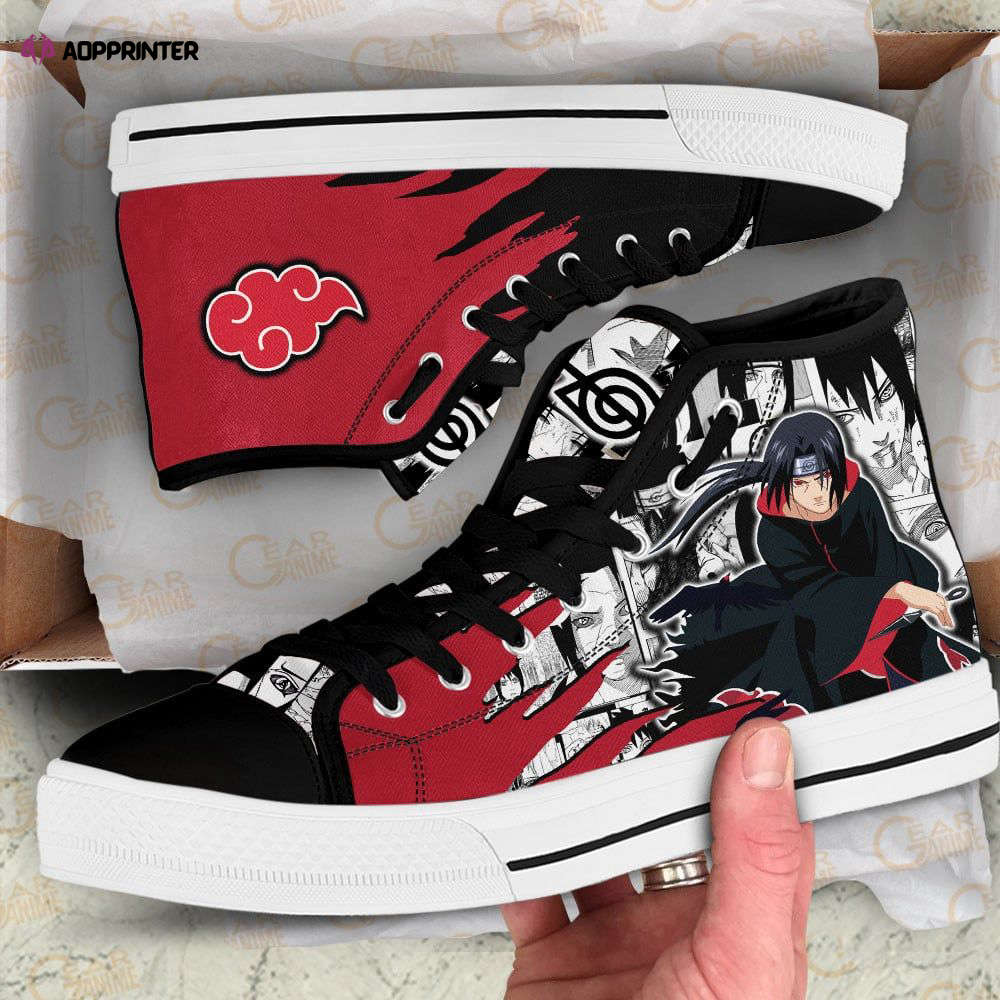 Itachi Uchiha Emblem High Top Shoes Custom Naruto Anime For Fans