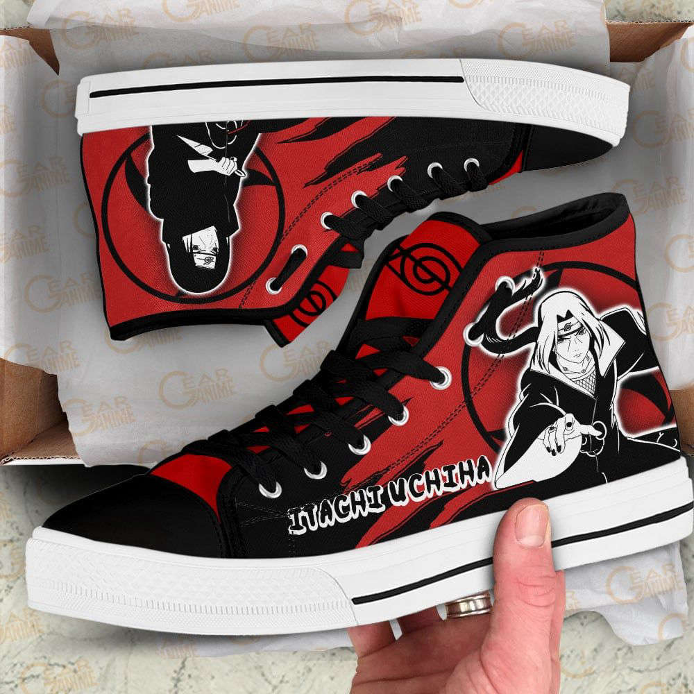 Itachi Uchiha Mix Manga Style High Top Shoes Custom Naruto Anime For Fans