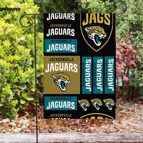 Jacksonville Jaguars Emblem v11 Double Sided Printing   Garden Flag Home Decor Gifts