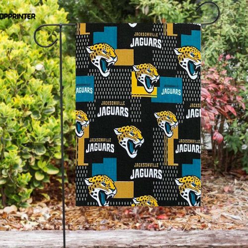 Jacksonville Jaguars Emblem v9 Double Sided Printing   Garden Flag Home Decor Gifts