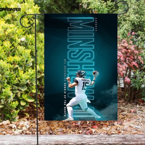 Jacksonville Jaguars Minshew ll 15 Double Sided Printing   Garden Flag Home Decor Gifts